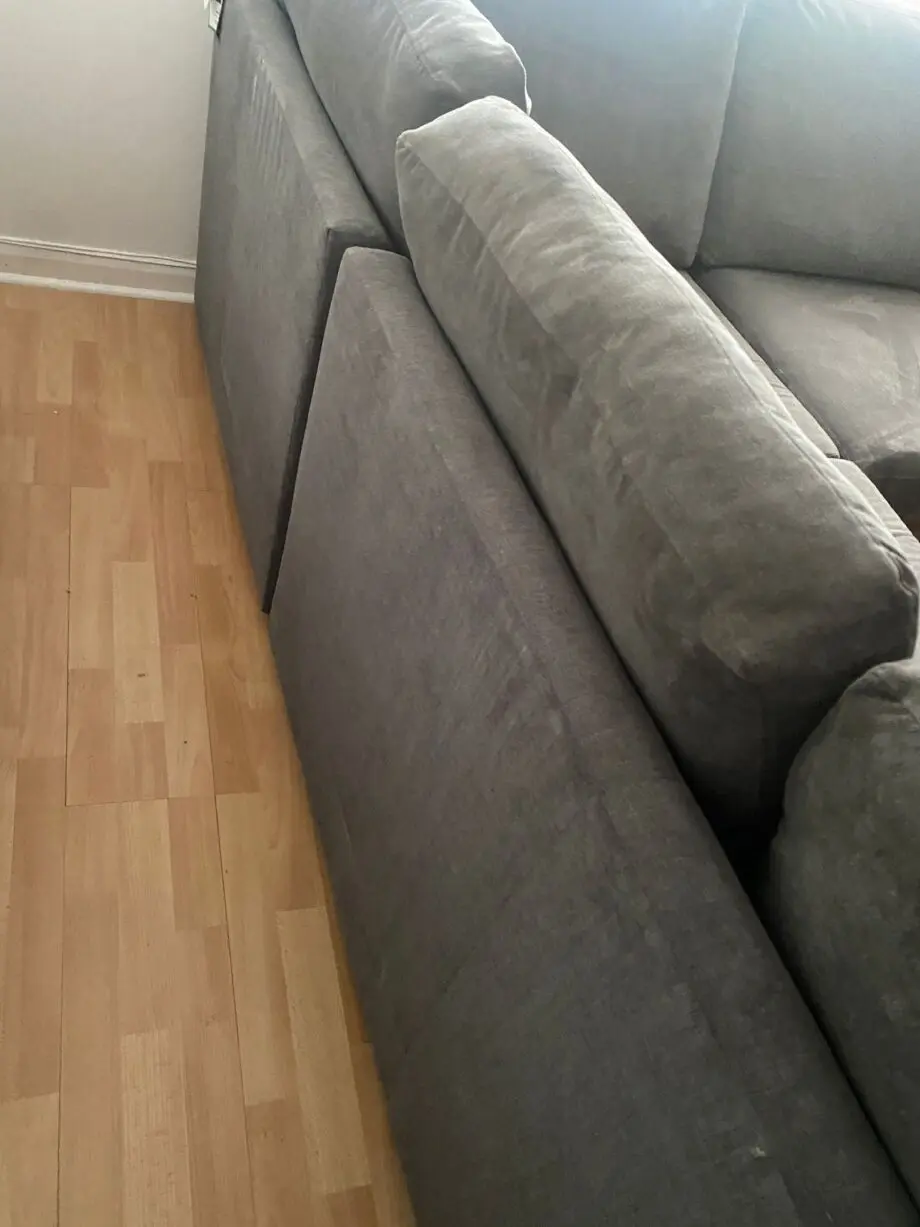 DFS Xander Left Hand Facing Arm Open End Corner Sofa (Colour: Graphite/grey)