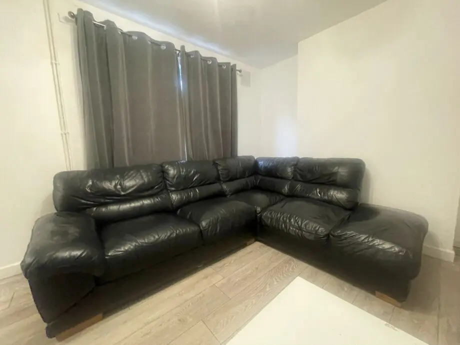 L shape leather sofa coach