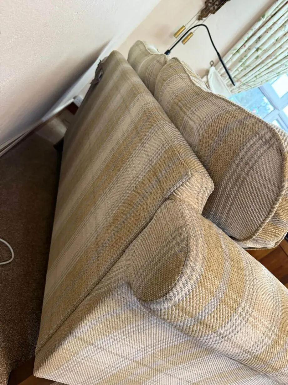 UK made ex DFS sofa, chair with ottoman