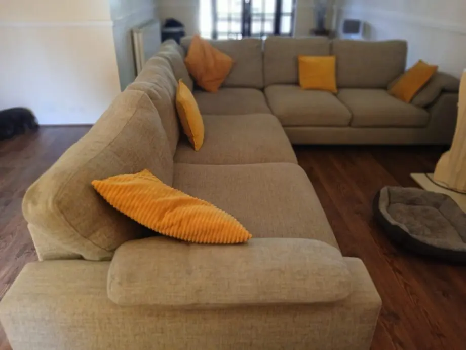 Large grey dfs corner sofa