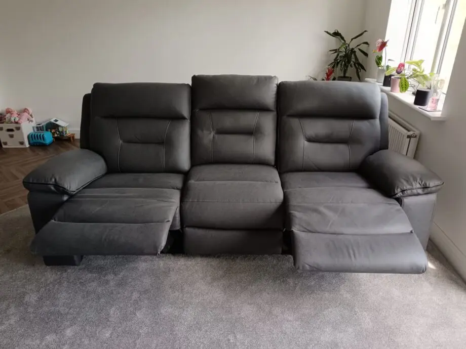 DFS Braylan 3 Seater + 2 Seater Recliner Sofa Set Ash Grey