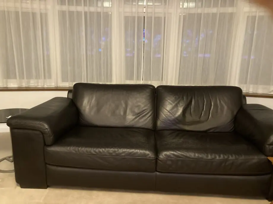 Natuzzi aubergine sofa