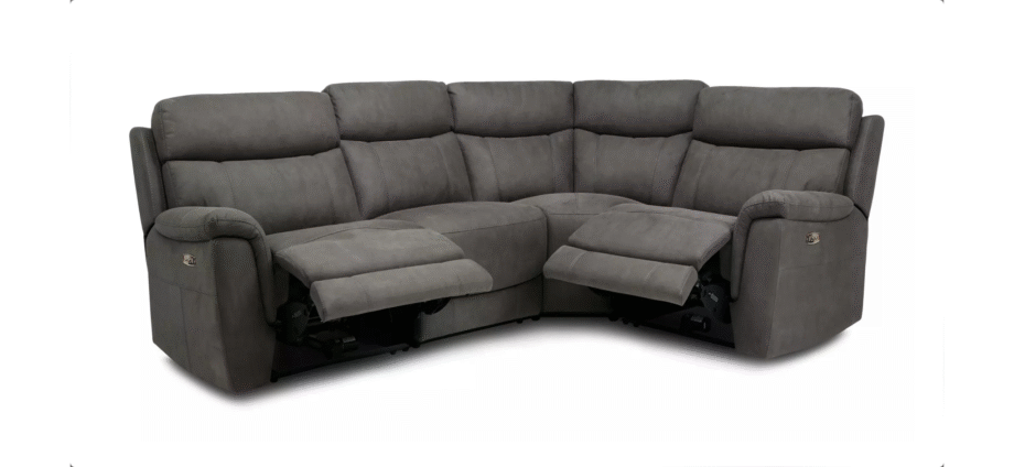 DFS Ronan - Grey - Power Recliner Corner Sofa