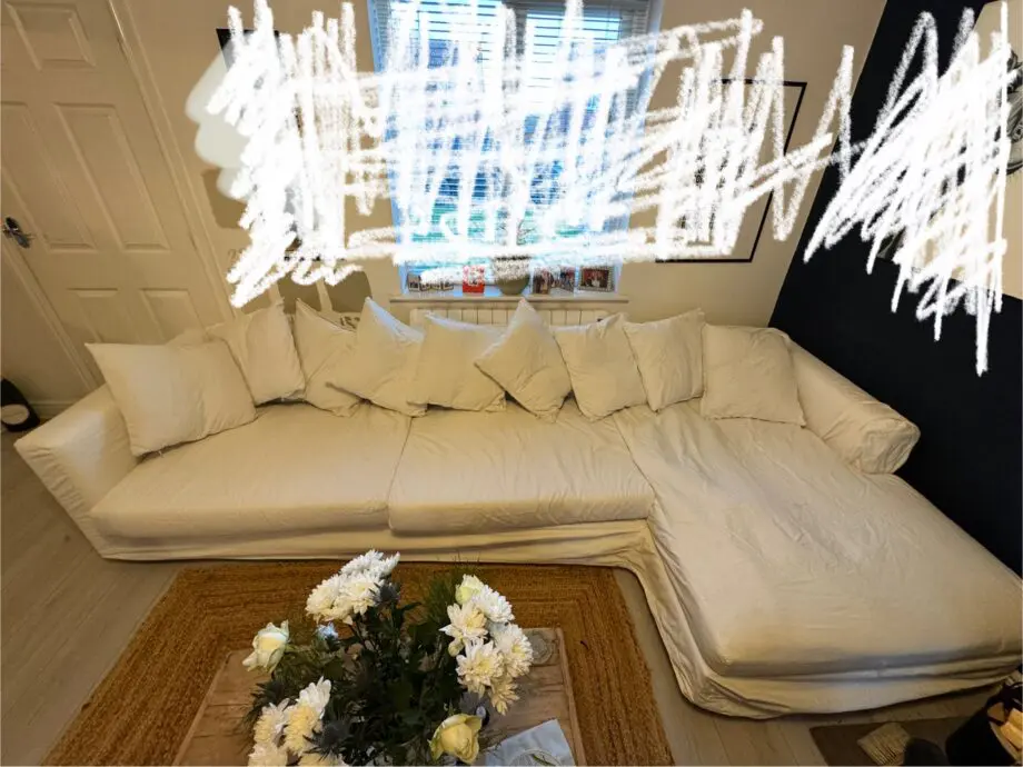 Royal Design Uk Le grand air 3-seater corner sofa- white