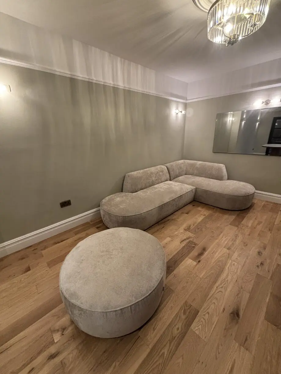 Sofa Club Right Corner Sofa and Footstool - Beige