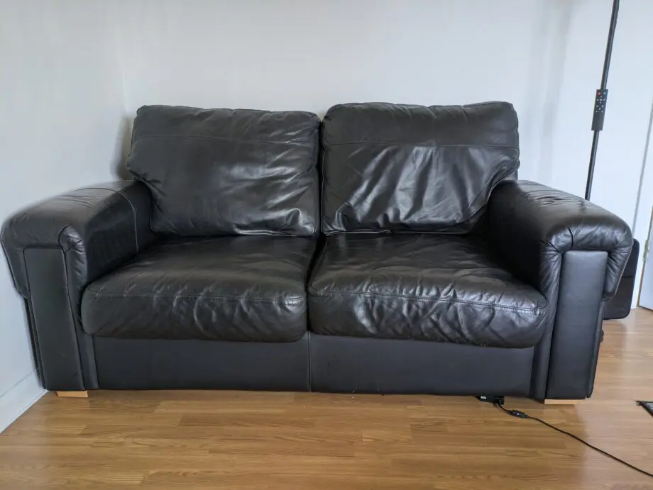 Black Leather Sofa Bed