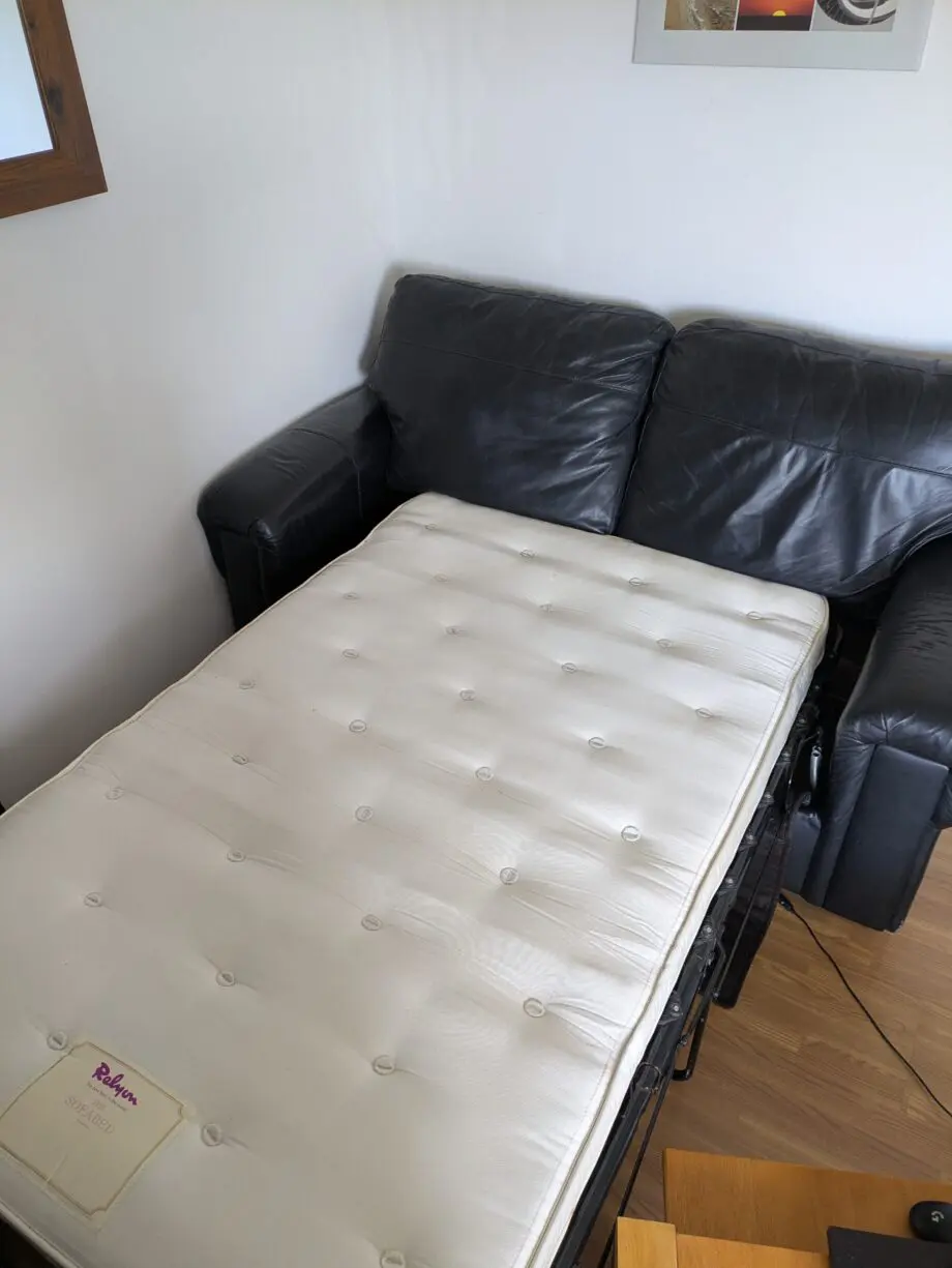 Black Leather Sofa Bed