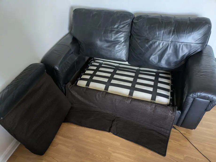 Black Leather Sofa Bed