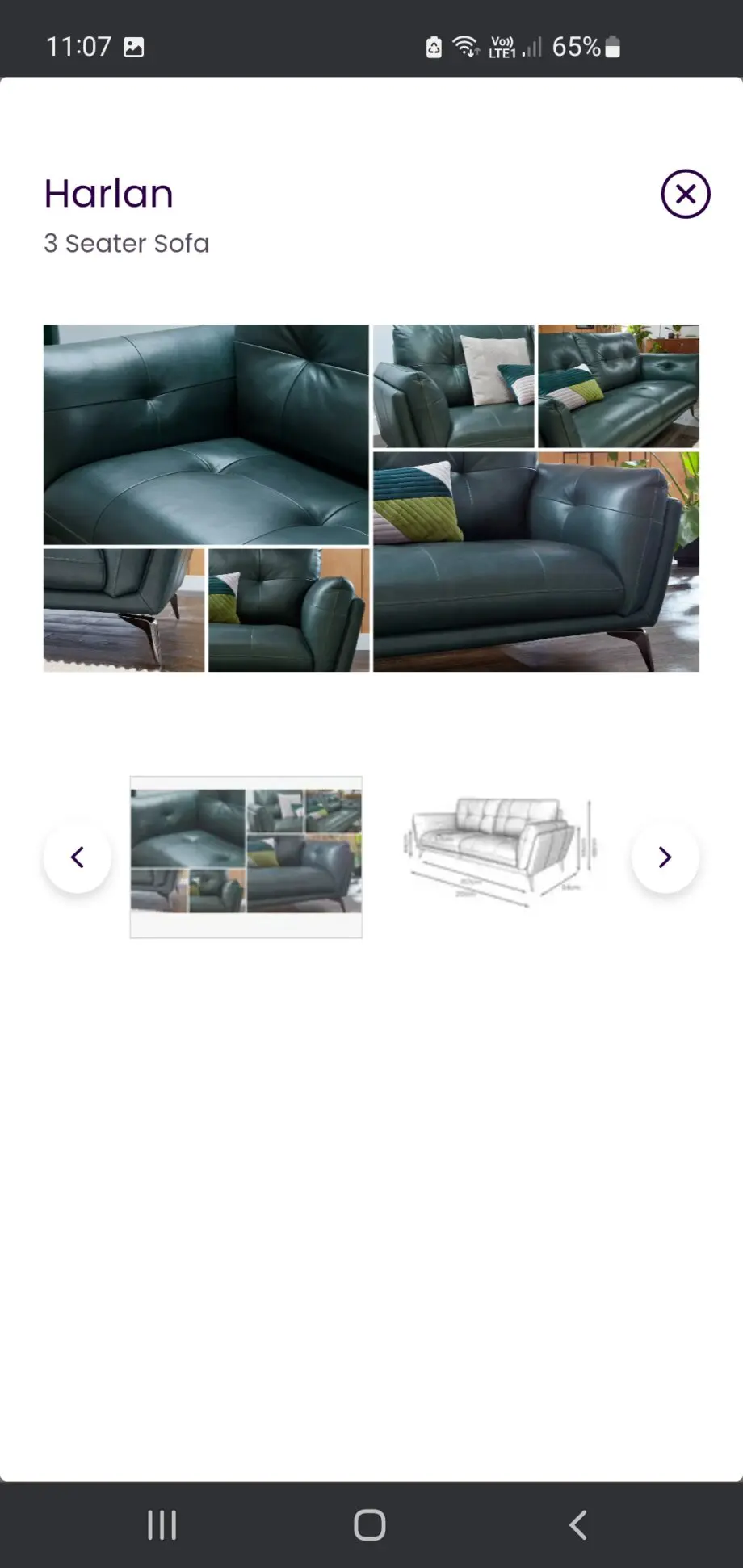 DFS Harlan 1 x 3 seater sofa and 1 x 2 seater sofa. Forest green