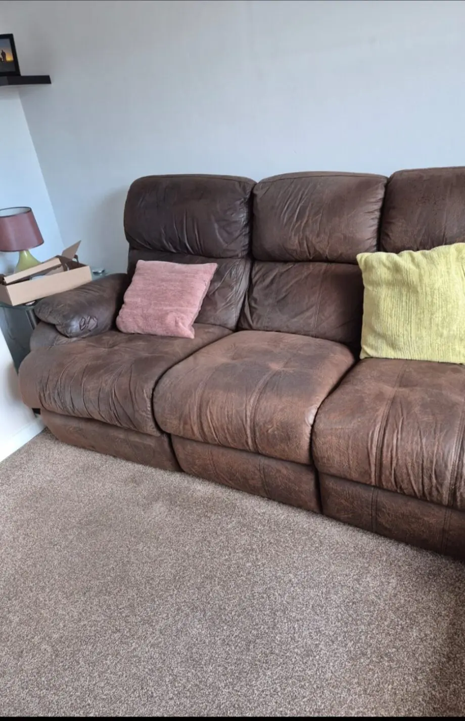 Dfs brown leather corner sofa