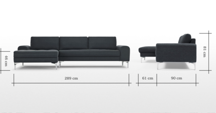 Vittorio Left Hand Facing Chaise End Corner Sofa