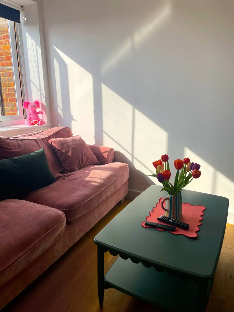 Pink 4 Seater Sofa
