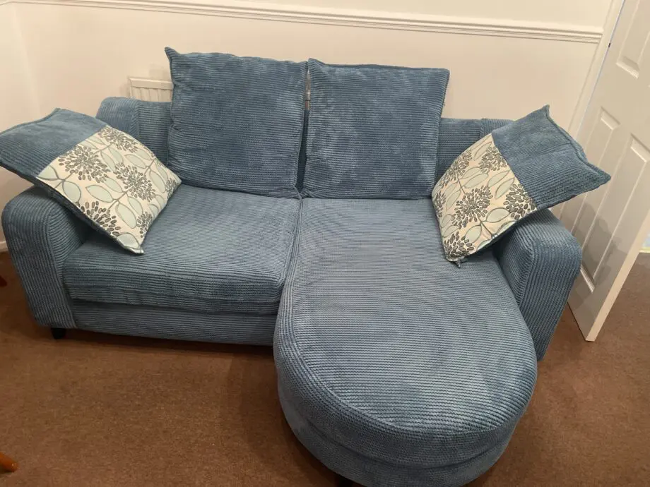 Teal Blue Cuddling Sofa