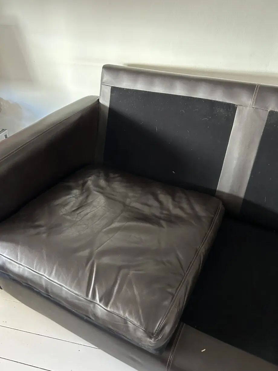 Very Good Condition Brown Leather Sofa Set